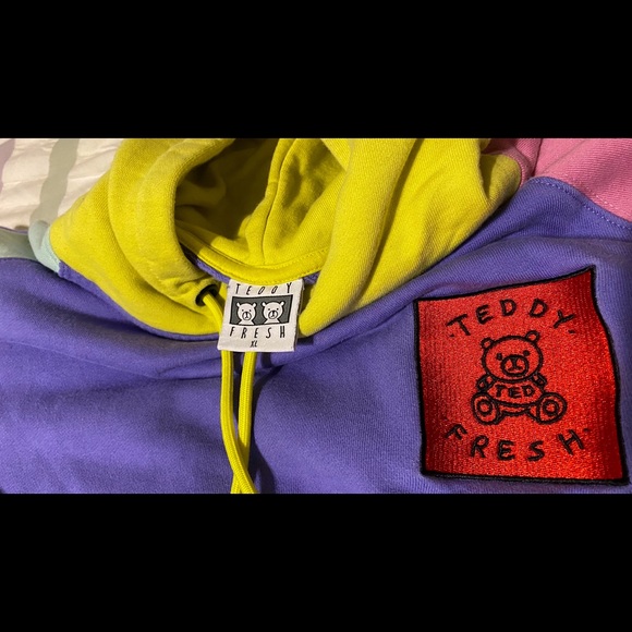 Teddy Fresh color block Hoodie 1.0 - Picture 2 of 5
